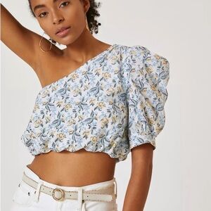 Anthropologie En Saison NWT Floral One Shoulder Top. Size Large